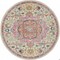 Homeroots 5 ft. Round Ivory & Pink Medallion Area Rug 385591 - alternate 1